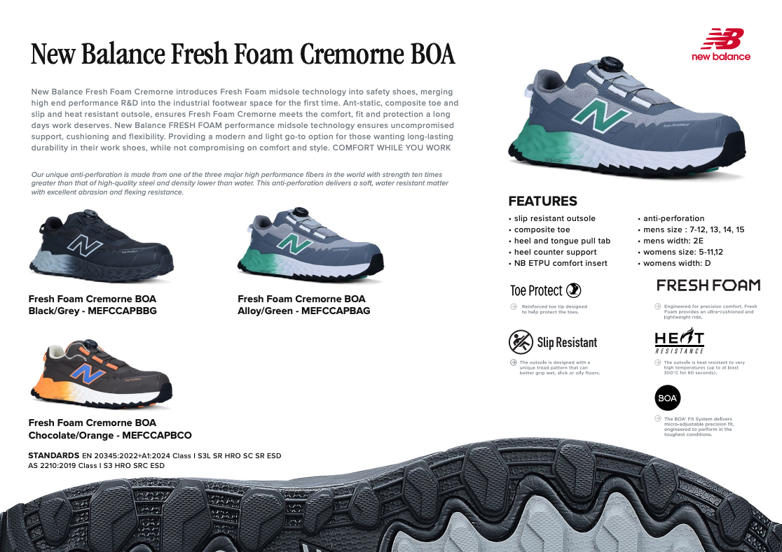 New Balance Fresh Foam Cremorne BOA turvakenkä