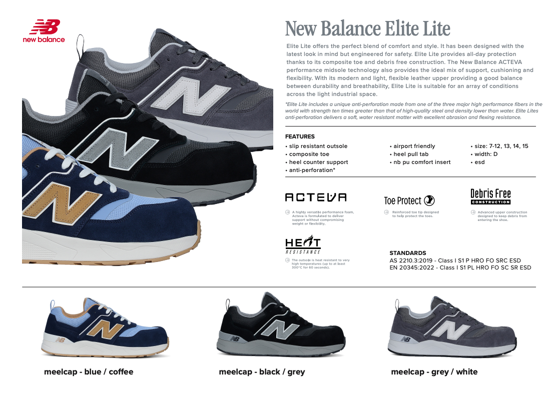 New Balance Elite Lite S1 turvakenkä